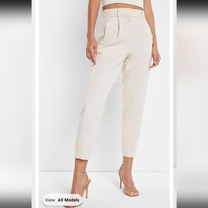 NWT Express high waisted cream ankle pants
